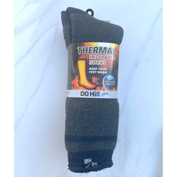 DG Hill Thermal Socks - Insulated Sock - Heated Socks Thick Snow Socks Set of 2 - Picture 1 of 3
